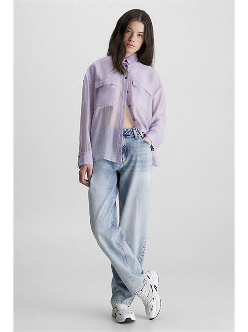 sheer long sleeve shirt CALVIN KLEIN JEANS | J20J221355PC1